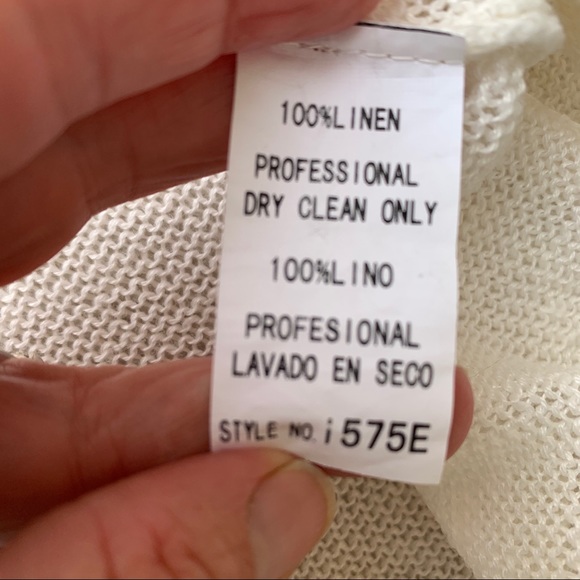 Miila white linen knitted tunic size M - Picture 4 of 5
